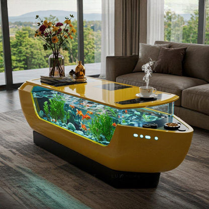 Cargo Ship Aquarium Coffee Tables-US