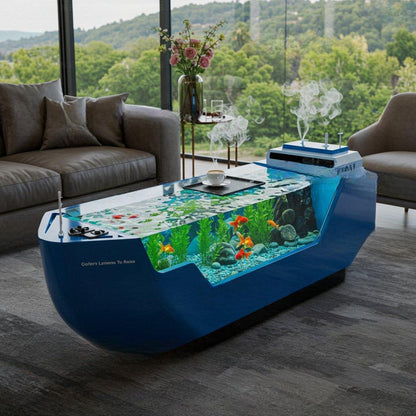 Cargo Ship Aquarium Coffee Tables-US