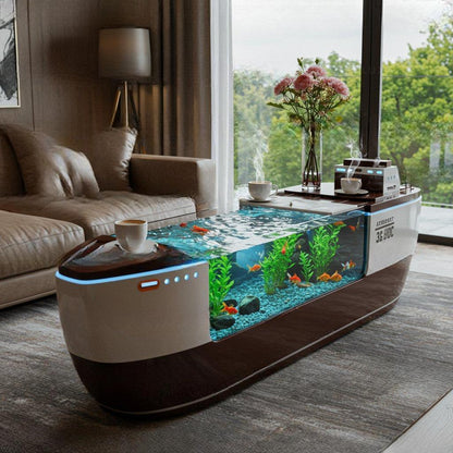 Cargo Ship Aquarium Coffee Tables-US